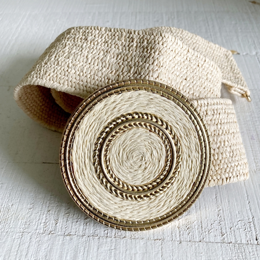 Boho Corset waist Boho Woven dress belt wide stretch elastic summer casual belt - Picture 12 of 14